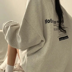 New Oversized Hoodie Women Sweatshirts Long Sleeve Hoodies Casual Letter Print Loose Pullovers Harajuku Sweatshirt Female Ins