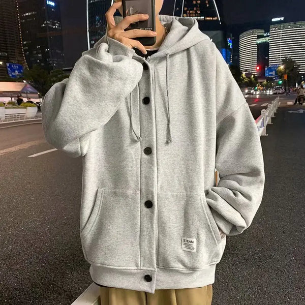 New Men's Hoodies Kpop Style Streetwear Pockets Sweatshirts Men Casual Harajuku Men clothing pullover Loose Hoodies Men 2020