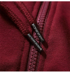 2023 New Casual Women's/Men's Sweatshirts Oversized Hooded Zipper Coats Spring Autumn Jackets Red Wine Hoodies  jp175