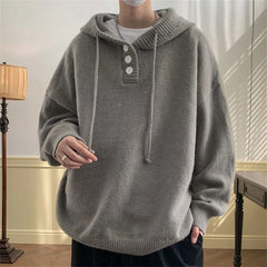 Knit Sweater Men Pullover Sweaters Loose Tops Spring Autumn Male Sweaters Hoodies