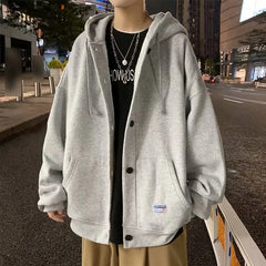 New Men's Hoodies Kpop Style Streetwear Pockets Sweatshirts Men Casual Harajuku Men clothing pullover Loose Hoodies Men 2020