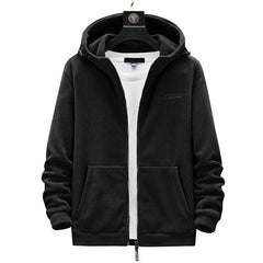 Plus Size L-8XL Men's Fleece Sweater Outdoor 2023 Autumn Polar Fleece Cardigan hooded Outside Zip Hoodies Sweatshirts Coat