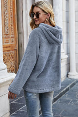 Autumn Winter Plush Hooded Pullovers Women Solid Colors Loose Casual Furry Sweatshirts New Daily Commute Leisure Thicken Hoodies