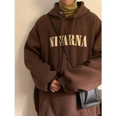 Women's Pullover Winter Printed Y2K American Sweatshirts Hooded Coat Couple Korean Autumn Clothes Streetwear For Men Hoodies