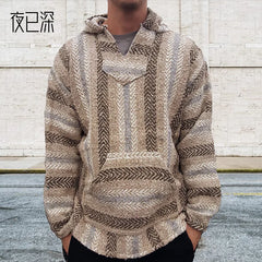 Autumn And Winter New Product 2024 Hoodie Jacket Men's Striped Top Special