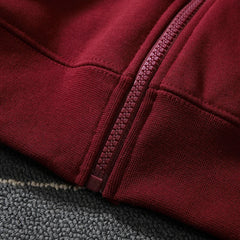 2023 New Casual Women's/Men's Sweatshirts Oversized Hooded Zipper Coats Spring Autumn Jackets Red Wine Hoodies  jp175